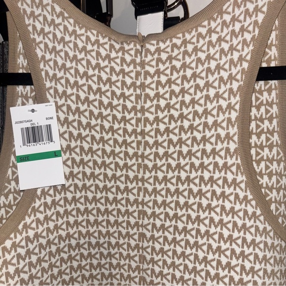 Michael Kors Beige and White Monogram Dress - Picture 4 of 4